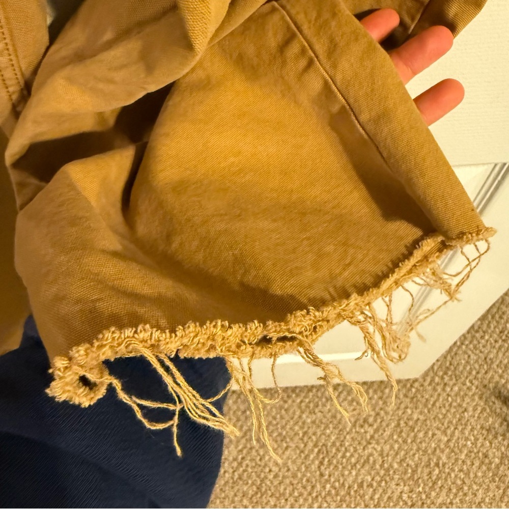 Carhartt Men's Brown Relaxed Fit Straight Leg Fray Hem Jeans Work Outdoor 42x30 - Picture 6 of 9